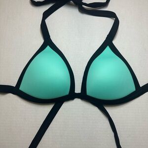 PINK - Stylish Black and Green Women's Bikini Top. NEW, never used